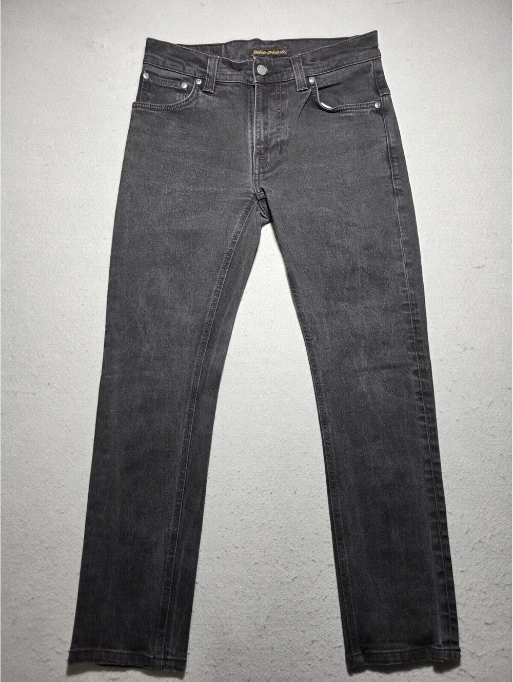 Nudie Jeans Co Thin Finn Dry Cold Black Slim Jeans Mens Size W31 L30 Made Italy